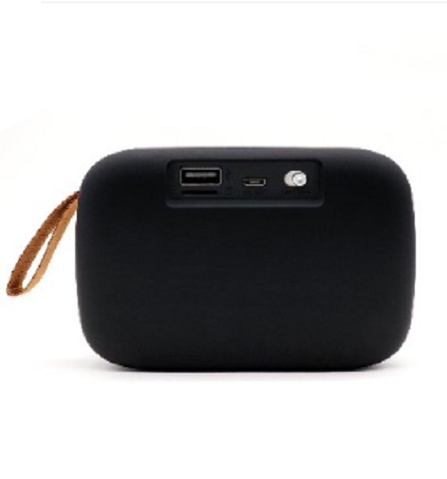 BOCINA BLUETOOTH - INALAMBRICA, RECARGABLE, STEREO C/RADIO FM, LECTOR USB Y MICRO USB, PORTATIL, ANTIDESLIZANTE, NEGRO, C/CORREABROBOTIX 136452