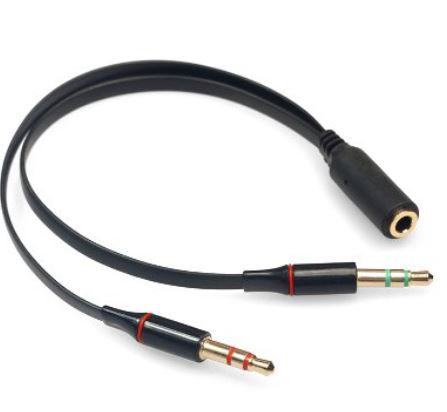 Adaptador Stereo 651404 Y - 3.5 mm Hembra a 3.5 mm BROBOTIX 651404, 3.5 mm, Negro, 20cm