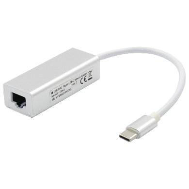 Convertidor USB Tipo C a RJ45 BROBOTIX 651879 - USB C, RJ-45, 15 cm, Plata