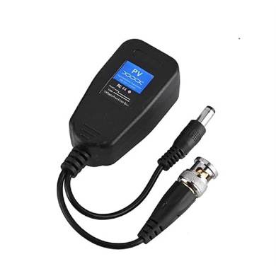 Par de Tranceptores Pasivos - CCTV VIDEO BALUN RJ45 Macho-BNC hembra+voltaje, soporta CVI/HD/AHD/TVI/CVBS, 1080P a 8MP, UTP CAT5/6, BROBOTIX 6007464