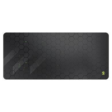 Mousepad Gaming - superficie extra suave y antiderrapante, repelente al agua, bordes cocidos, resistente, 40x90x.03 cms, gris, BROBOTIX 6007099