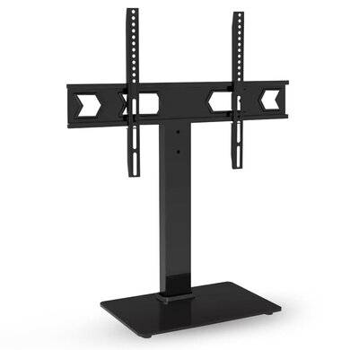 SOPORTE TV PARA ESCRITORIO O MESA  CON BASE DE CRISTAL TEMPLADO - 37-75 PULGADAS, RESISTENCIA 45 KG, 6007778 BROBOTIX