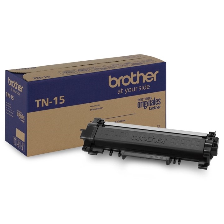 Tóner Brother TN15 - negro, rendimiento aproximado 4, 500 páginas, para equipos DCPL2551DW.