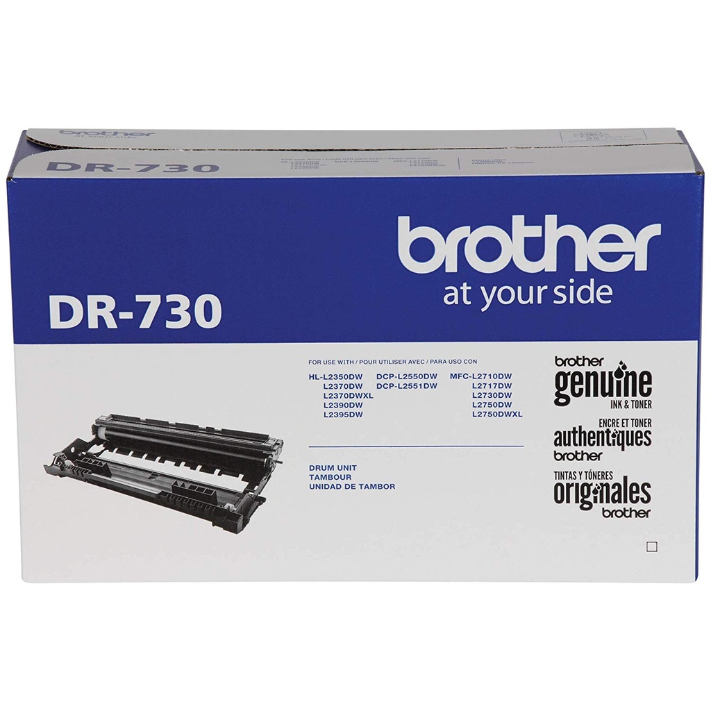 Tambor Brother DR730 - negro, rendimiento aproximado 12, 000 páginas, para equipos DCPL2551DW.