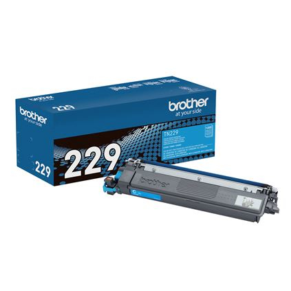 Toner Brother TN229C cian - rendimiento aproximado hasta 1, 200 páginas, compatible con DCPL3560CDW, MFCL3780CDW