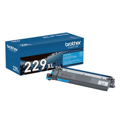 Toner Brother TN229XLC cian - rendimiento aproximado hasta 2, 300 páginas, compatible con DCPL3560CDW, MFCL3780CDW