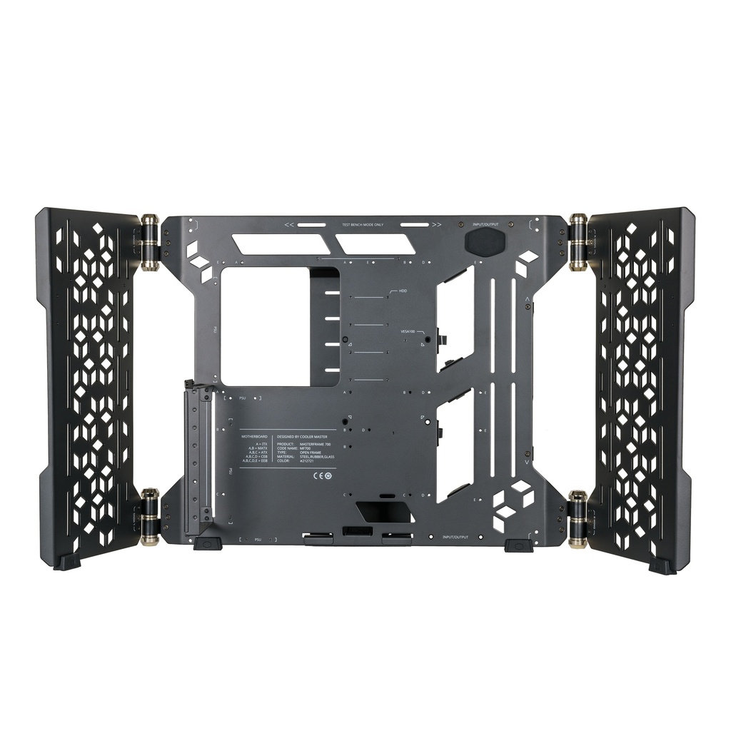 Gabinete COOLER MASTER  MCF-MF700-KGNN-S00 MasterFrame 700 con ventana - Full Tower