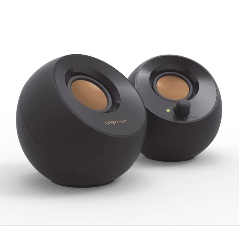 Altavoces Creative Pebble 2.0 alimentados por USB para PC y Laptops negros -  MF1680 BK -