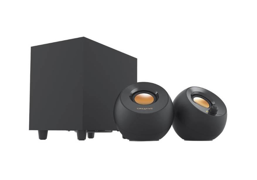 Altavoces Creative Pebble 2.1 8w con subwoofer alimentados por USB para PC y Laptops negros -  MF0480 BK -