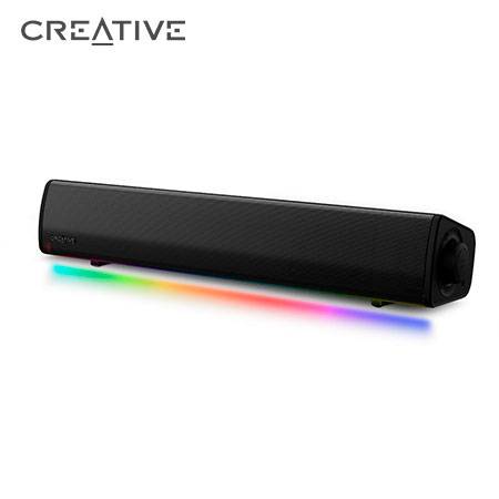 Barra de sonido Creative Sound Blaster GS3 RGB 24w con Bluetooth® 5.4 debajo del monitor alimentados por USB - GS3 BK -