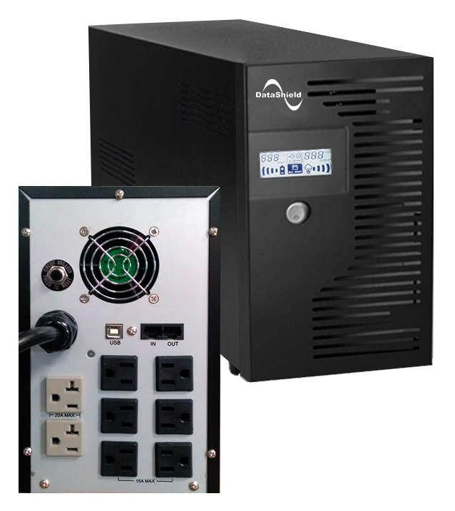 No Break KS 3000 LCD  DATASHIELD KS 3000 - 3000 VA, Negro