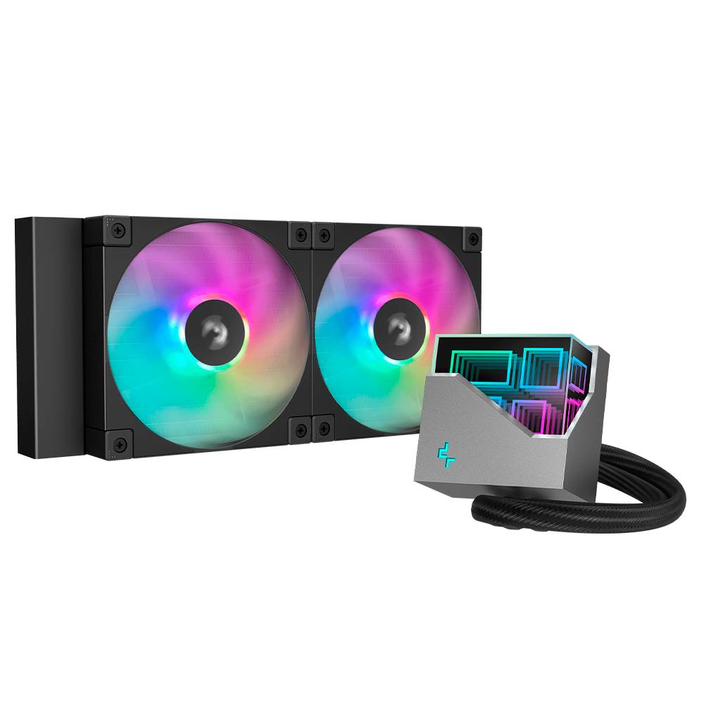Enfriamiento Liquido DeepCool LT240 ARGB - 2 x 120mm, 600-2400 RPM Negro R-LT240-BKAMNC-G-1
