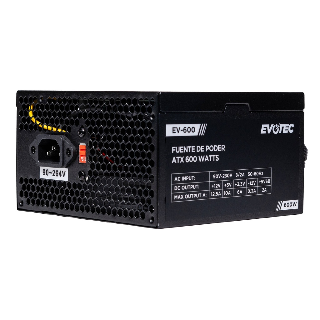 Fuente De Poder EVOTEC De 600W Ev-600 -