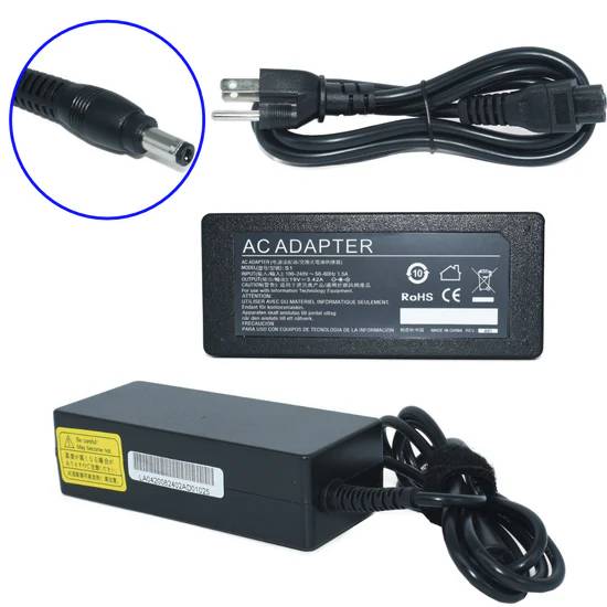 Cargador / Adaptador para Laptop AC-Toshiba GENERICO de 65W 19V-3.42A  (5.5*2.5) -