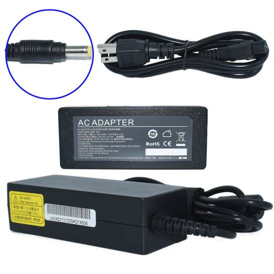 Cargador de Laptop GENERICO 65W AC-HP-Amarilla - 65W - 18.5V, 3.5A, (4.8*1.7) HP, Negro