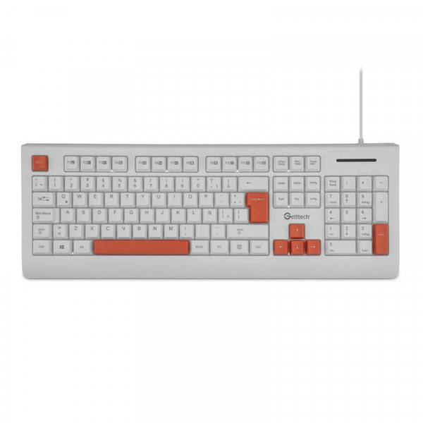 GETTTECH TECLADO BLANCO GGK-ESMWR-02-WH -