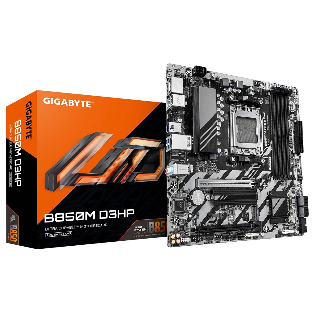 TARJETA MADRE GIGABYTE MICRO ATX B850M D3HP - DDR5, AM5, 256 GB, PARA AMD