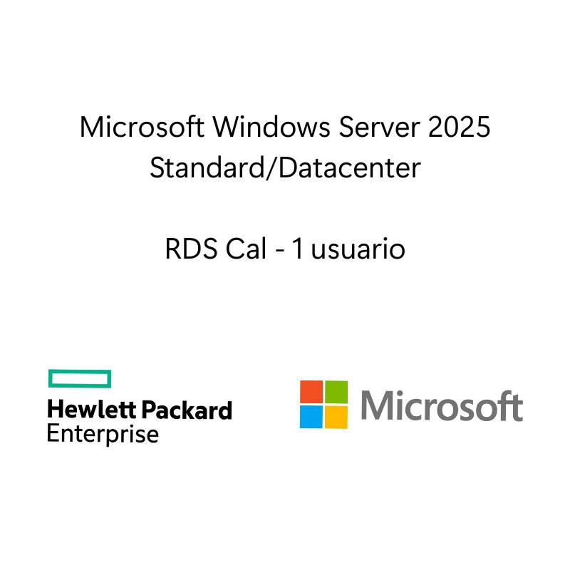 LTU de Microsoft Windows Server 2025 con servicio de escritorio remoto 1 usuario CAL WW -