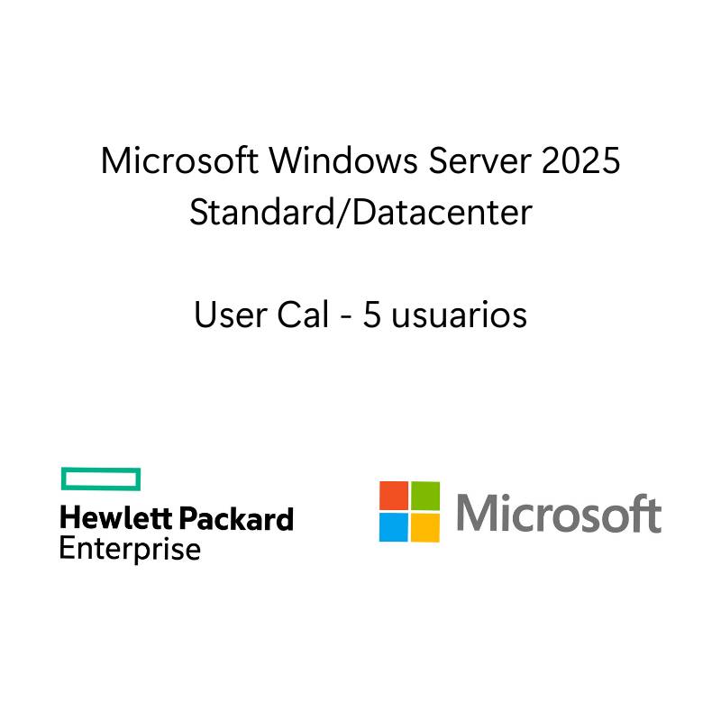LTU de Microsoft Windows Server 2025 5 usuarios CAL WW -