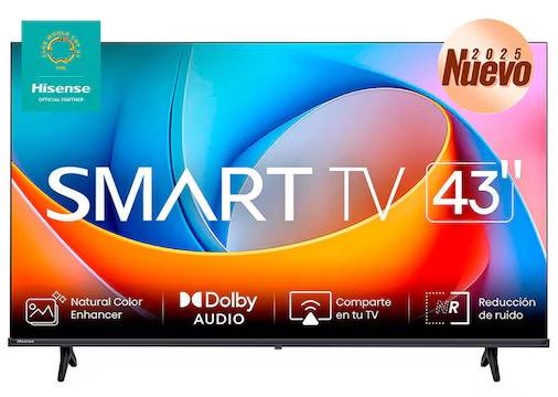 Televisor Hisense 43A4NV - 43 pulgadas, LED FHD, 1920 x 1080 Pixeles, VIDAA SMART TV
