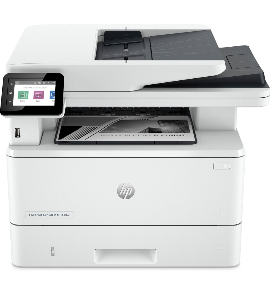 Impresora Multifunción HP LaserJet Pro 4103FDW 2Z629A - 1200 x 1200 DPI - 40 ppm, 80000 páginas por mes