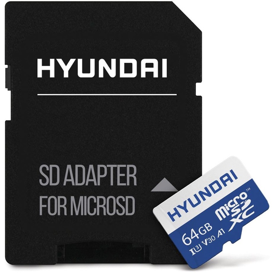 Memoria HYUNDAI MicroSD 64GB modelo SDC64GU3 MicroSDXC UHS-1 V3.3 CLASS 10. -
