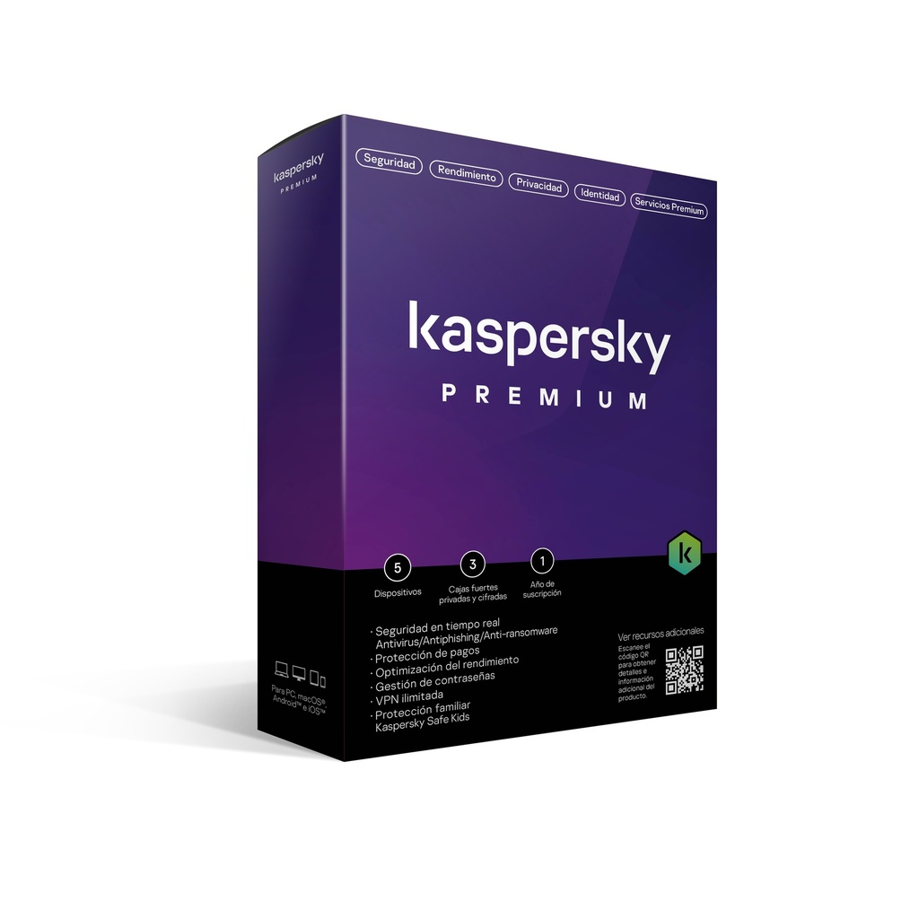 Kaspersky Premium KL1047Z5EFS-22 - 5 Licencias, 1 Año (Total Security)