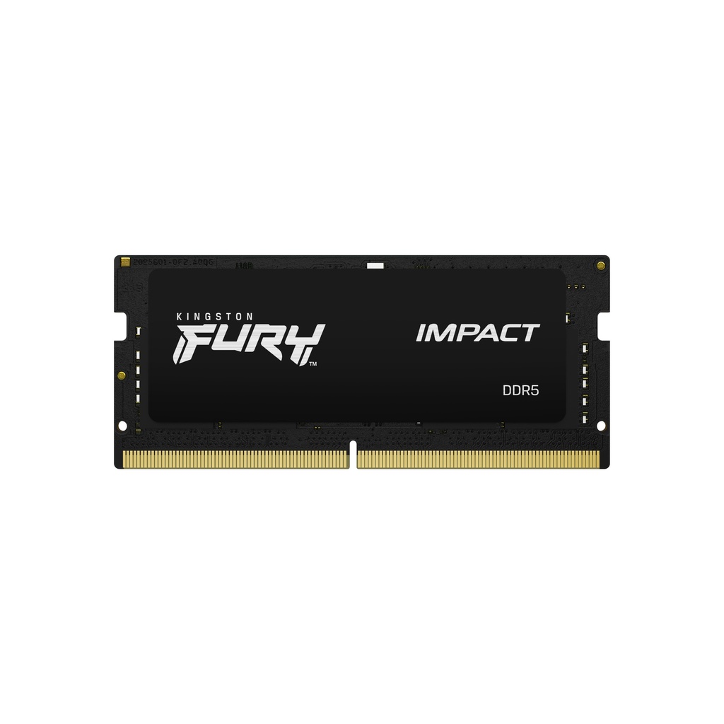 MEMORIA RAM KINGSTON FURY IMPACT SODIMM DDR5 8GB 4800MT/S CL38 1RX16 1.1V -
