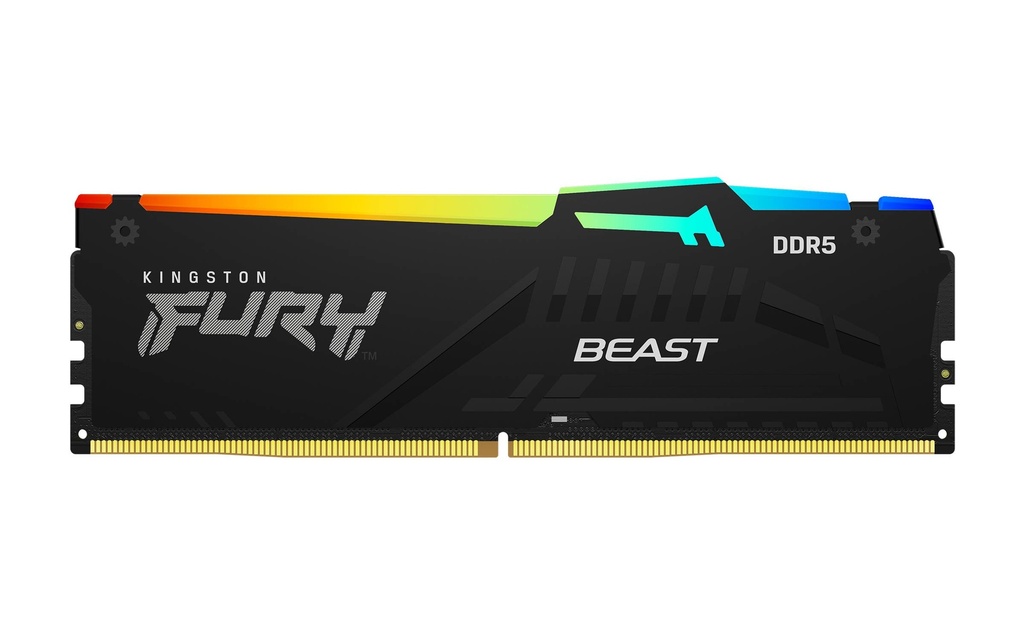 MEMORIA RAM KINGSTON FURY BEAST BLACK EXPO RGB DIMM DDR5 16GB 6000MT/S CL30 1RX8 1.4V -