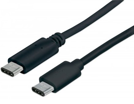 Cable USB C a USB C MANHATTAN 353342 - USB C, USB C, Macho/Macho, Negro