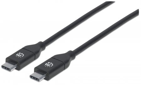 Cables USB-C  MANHATTAN USB-C macho a USB-C macho - USB C, USB C, Macho/Macho, 2 m, Negro