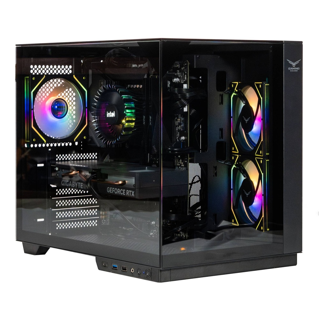 GABINETE GAMER ITX - MicroATX, ATX  CRISTAL TEMPLADO, Ventiladores 2 Frontales, 1 Posterior ARGB, USB 3.0 x1, USB C x1, USB 1.1 x1 HD Audio x1 NA-0638