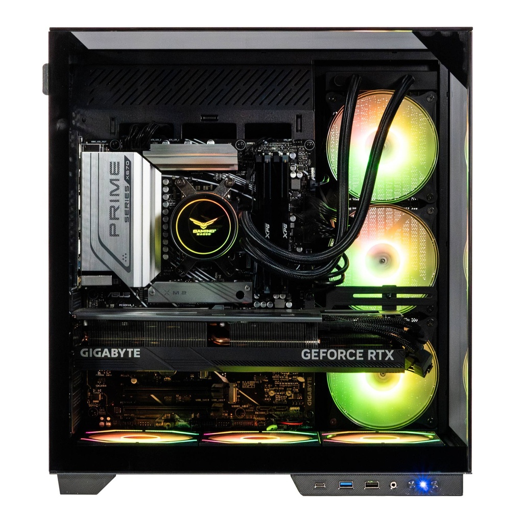 GABINETE GAMER ITX - MicroATX, ATX CRISTAL TEMPLADO, 3 Frontales, 1 Posterior ARGB, USB 3.0 x1, USB C x1, USB 1.1 x1 HD Audio x 1 NA-0639