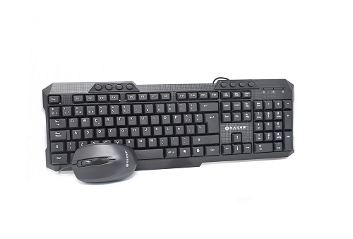 Kit Teclado y Mouse Naceb Technology NA-618 - Estándar, Negro