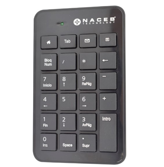 Teclado Numérico Naceb Technology NA-0104 - Numérico, Negro