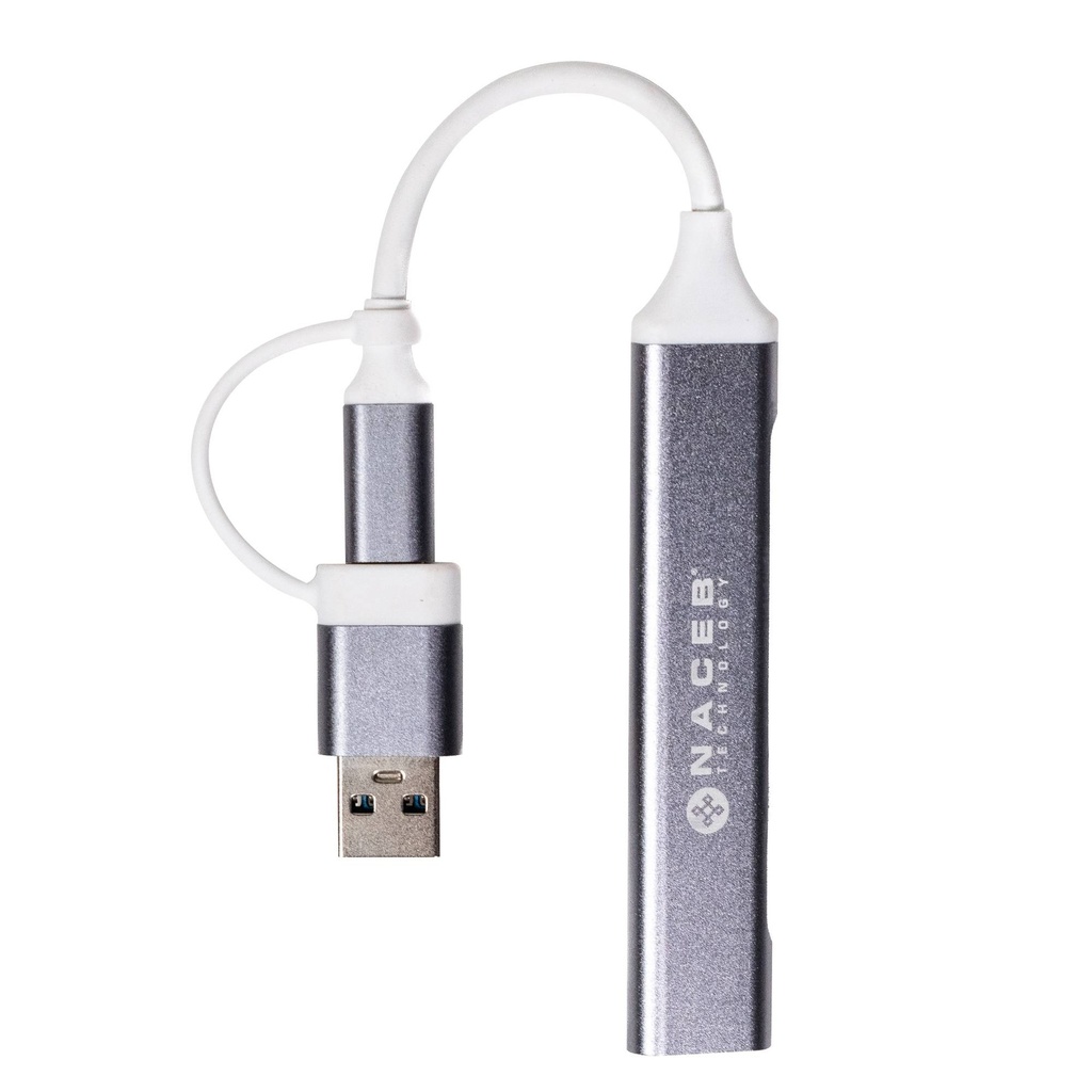 NACEB Hub Usb-C/A A 4 Puertos 1*Usb 3.0 - 3*Usb2.0 NA-0124