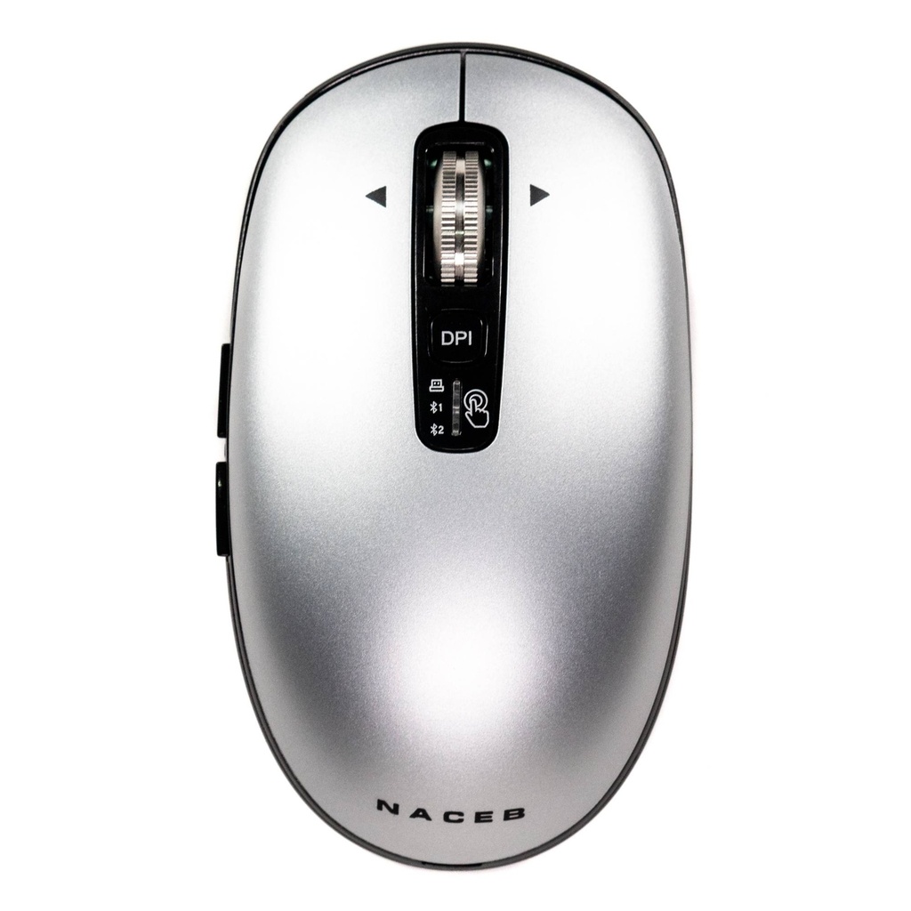 Mouse Inalambrico Naceb Slim Gris NA-0131G -