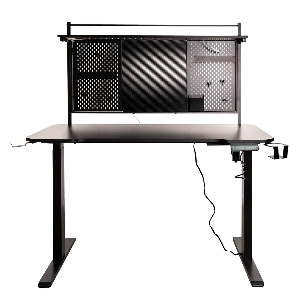 Escritorio Gamer fibra de carbón (NA-0647) - Electrico, Incluye Accesorios, fibra de carbono, color negro Modelo: NA-0647