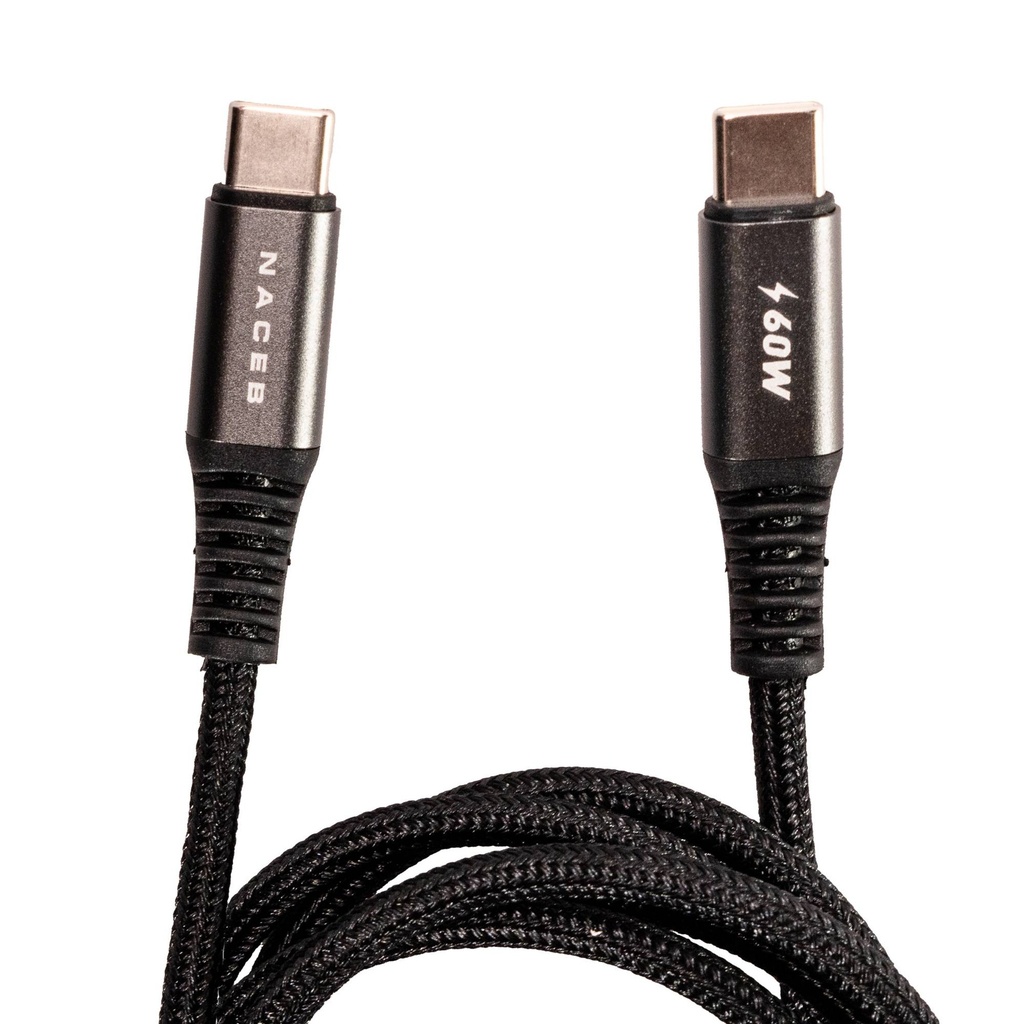 NACEB CABLE TIPO-C AC 60W 1M NA-0140 -