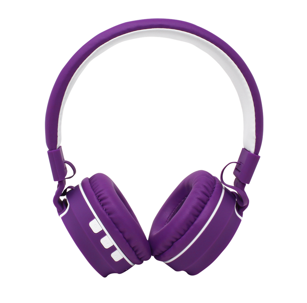 AUDIFONOS ON-EAR BLUETOOTH NBH-05 MEGA BASS RADIO FM MICRO SD 3.5MML MANOS LIBRES RUBBERIZED MORADO -
