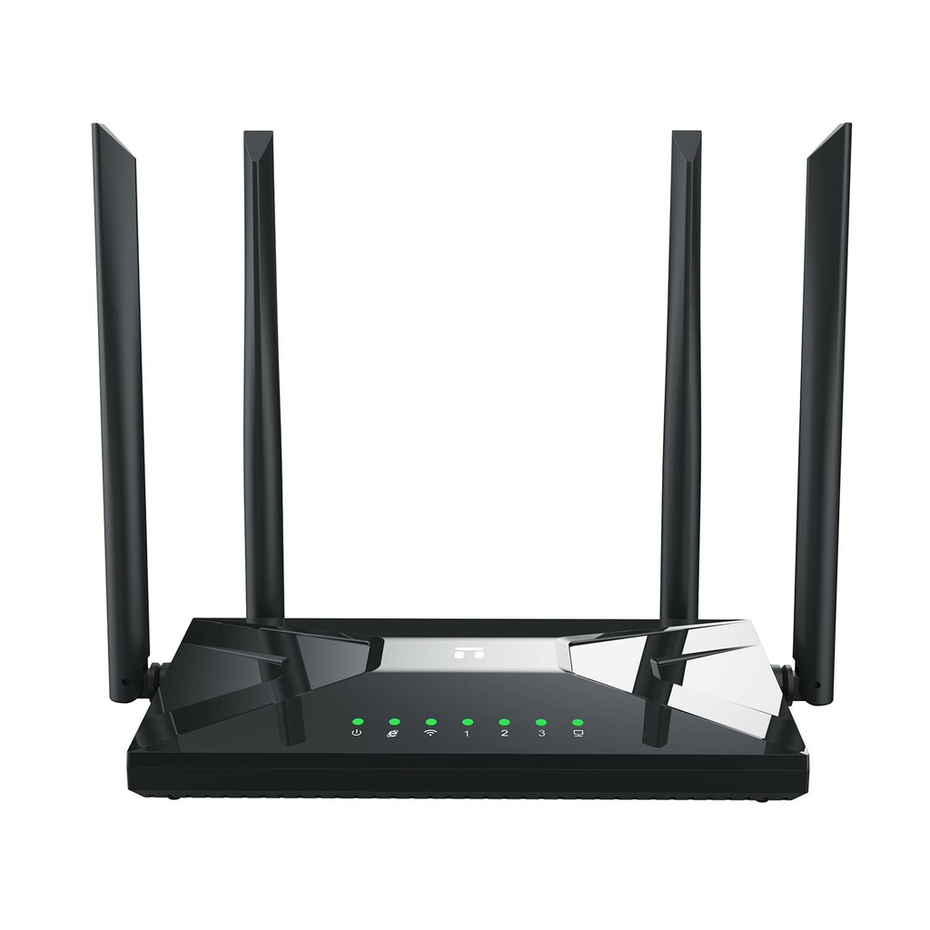 Netis Router inalambrico N65 - 4 puertos, WIFI 5, 1200 Mbps, Router, AP, WISP, Modo Cliente, Repetidor, 4 Antenas 5 dBi, Puerto Gigabit