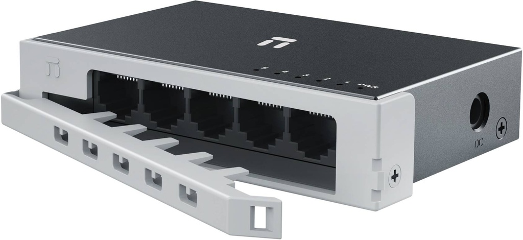 Switch NETIS modelo ST105D - 5 puertos 10/100Mbps Switch de escritorio, carcasa metálica con Seguro de conector incorporado, No administrable