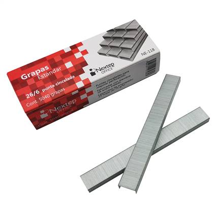 Grapas Nextep Estándar NE-118 26/6 con 5040 master  con 100 piezas -