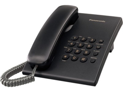 Teléfono Análogo PANASONIC KX-TS500MEB - Escritorio/pared, Negro