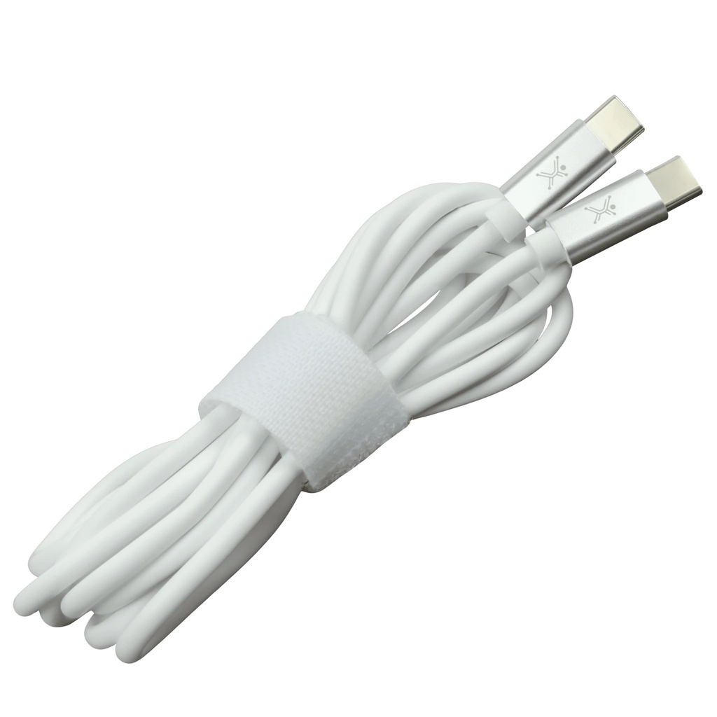Cable USB C a C Macho PERFECT CHOICE PC-101710 - USB C, 2 m, Blanco