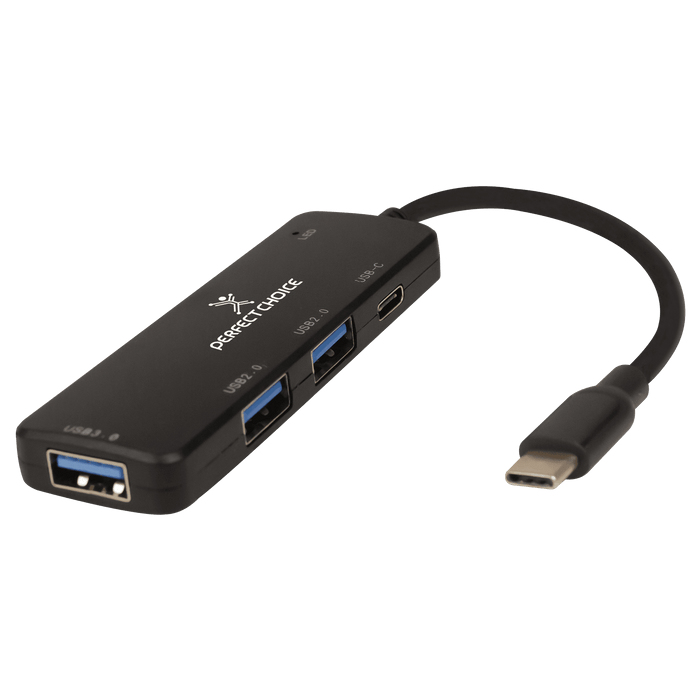 Adaptador Hub USB 2.0 4 Puertos para Laptop y Dispositivos Móviles | PERFECT CHOICE -