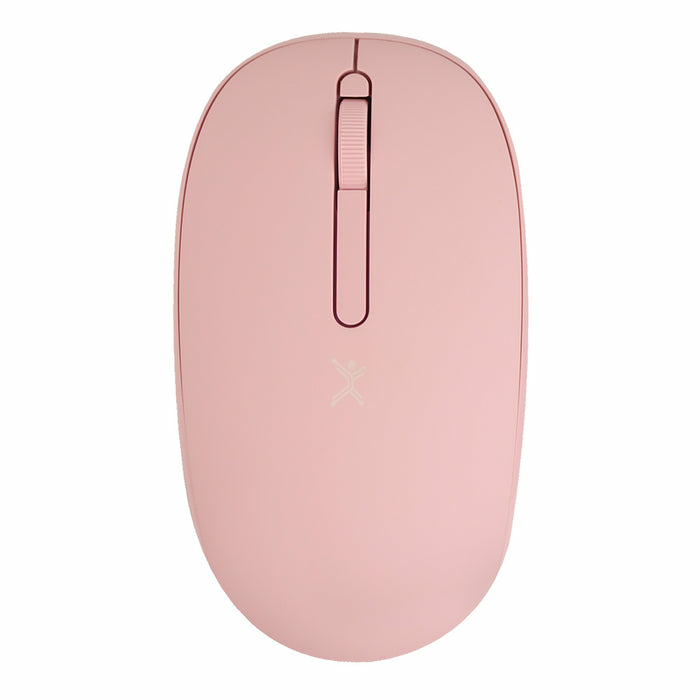 Mouse Inalámbrico rosa silencioso con receptor doble USB C+USB A PC-045182 -