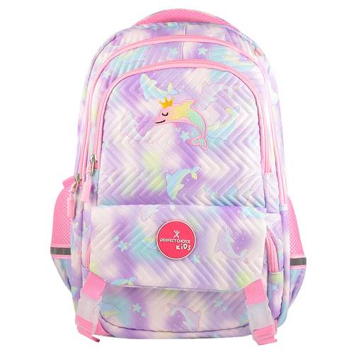 Mochila Escolar Delfin Para Niñas Gran Capacidad de Carga Astro | PERFECT CHOICE -