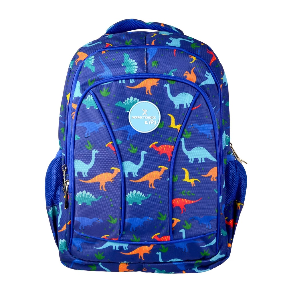 PC-085300 Mochila Escolar Infantil Múltiples Compartimentos Modeo Brooklyn Dinosaurios | PERFECT CHOICE -