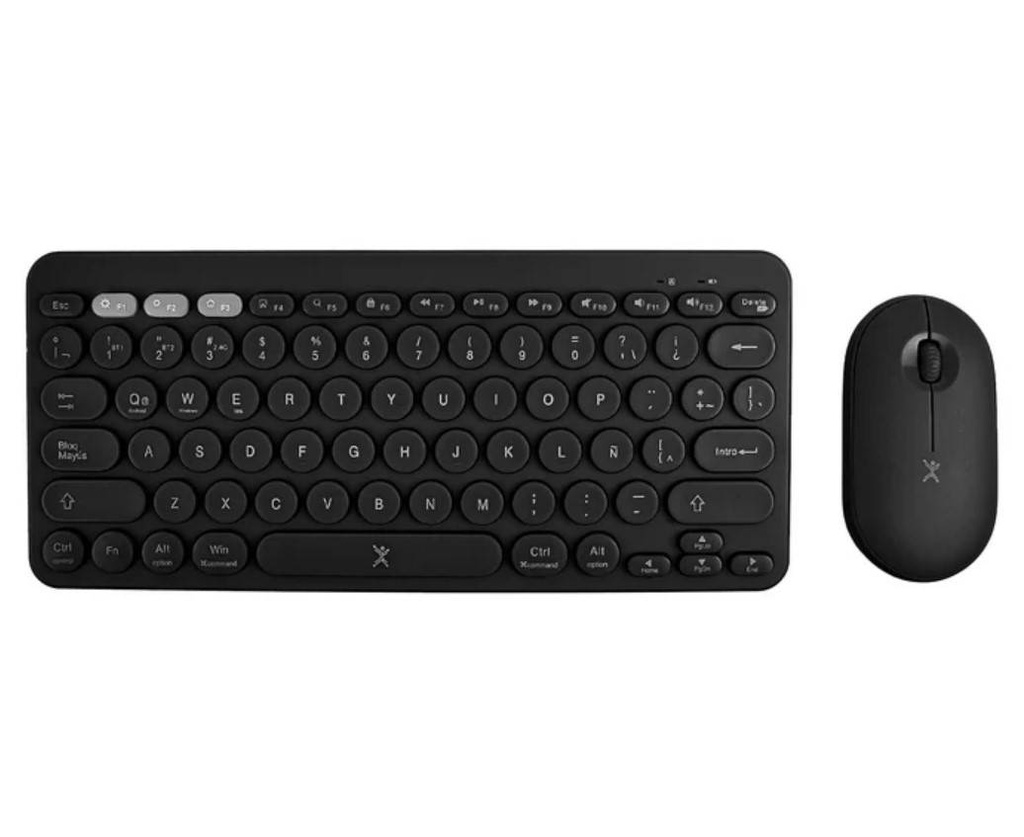 Kit de Teclado y Mouse Inalámbrico Bluetooth Dual 2.4GHz Froyo Color Negro| PERFECT CHOICE -